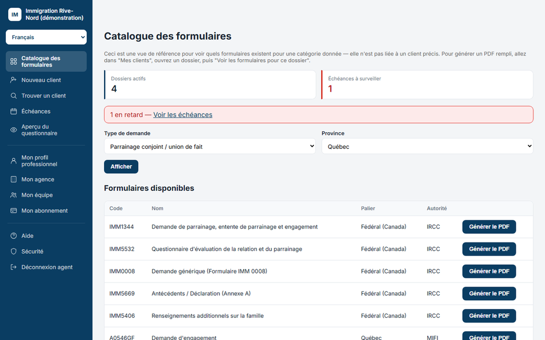 VoletPro génère les formulaires gouvernementaux